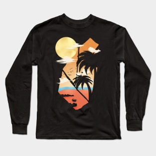 Beach at sunset Long Sleeve T-Shirt